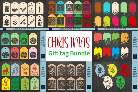 Download Christmas Gift Tag SVG Mega Bundle - Gift tag svg Collection