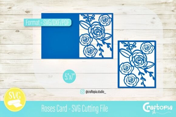 Download Roses Card – SVG Cutting File - Svg cutting file Collection