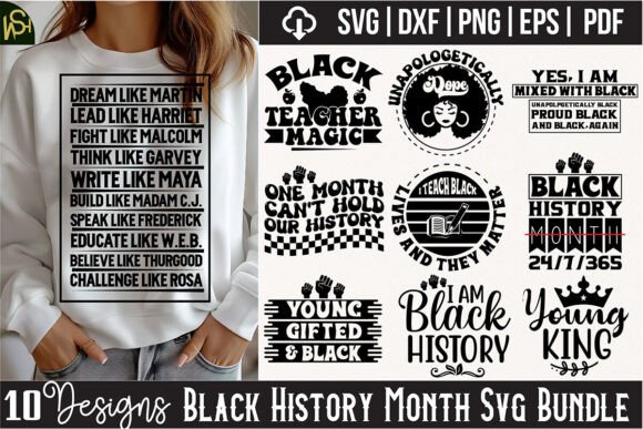 Download Black History Month Svg Bundle - Black history month svg Collection