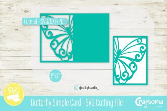 Download Butterfly Simple Card – SVG Cutting File - Svg cutting file Collection