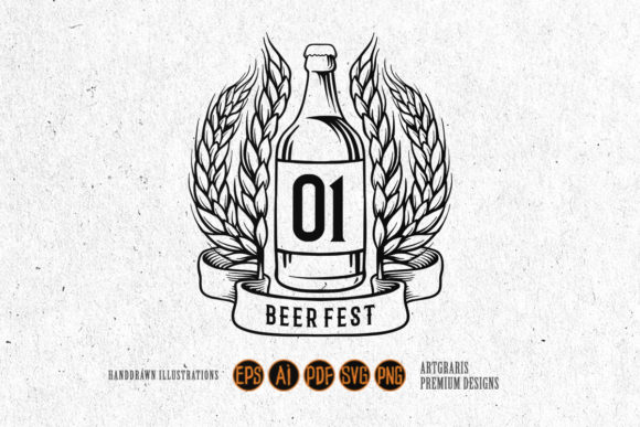 Download Winner with Bottle Beer Fest Silhouette - Premium Bundle
