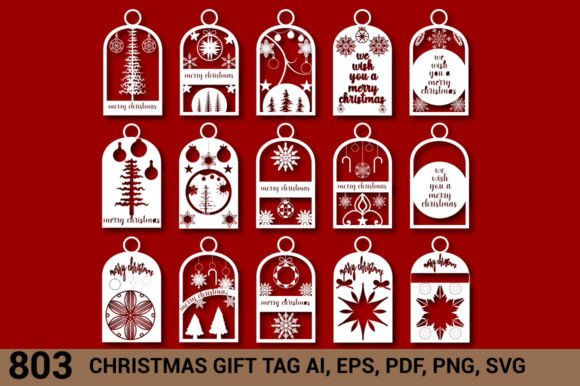 Download Christmas Gift Tag SVG Laser Cut 803 - Gift tag svg Collection