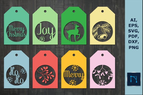 Download Laser Cut Christmas Gift Tag SVG Bundle - Gift tag svg Collection