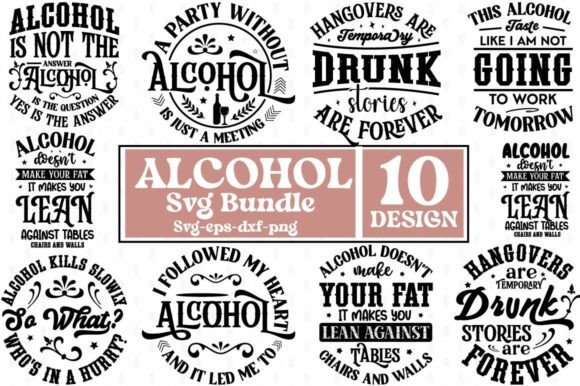 Download Alcohol Svg Bundle |Drinking Svg |Wine - Drinking Collection