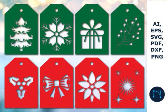 Download Laser Cut Christmas Gift Tag SVG Bundle - Gift tag svg Collection