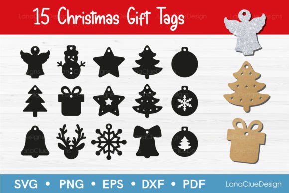Download Christmas Gift Tag SVG Bundle - 15 Items - Gift tag svg Collection