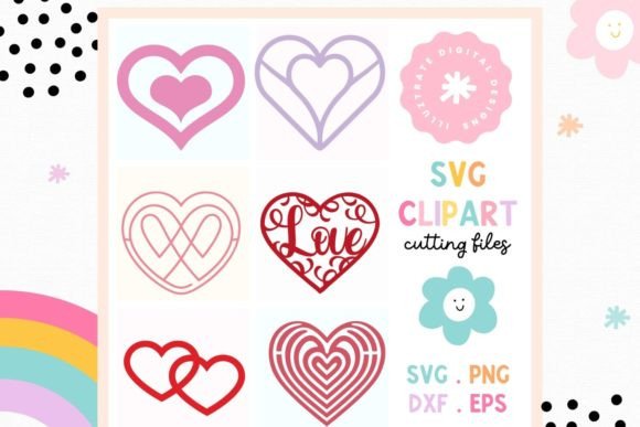 Download Love Heart SVG Cut File | Heart Clipart - Love heart svg Collection