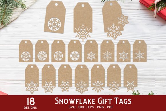 Download Snowflake Christmas Gift Tag Svg Bundle - Gift tag svg Collection