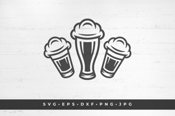 Download Craft Beer Mugs Silhouette - Premium Resources