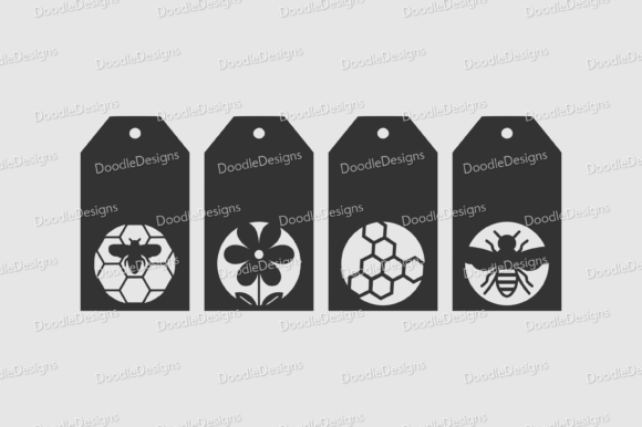 Download Bee Gift Tag SVG Bundle - Gift tag svg Collection
